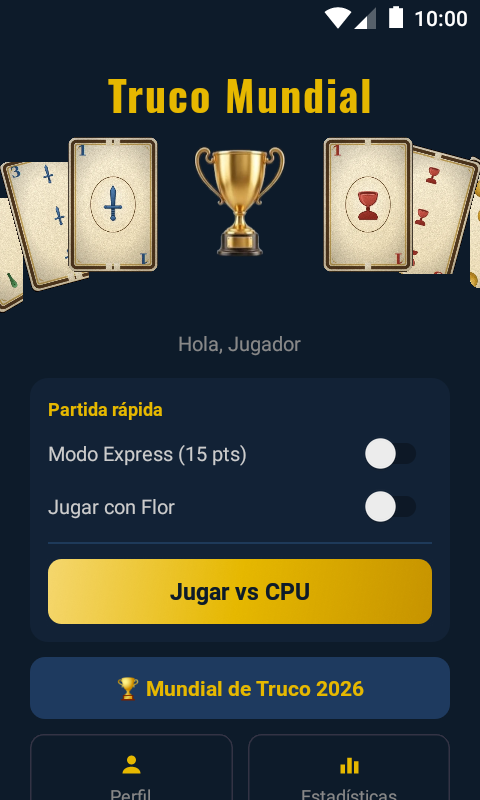 Truco Mundial — menú principal